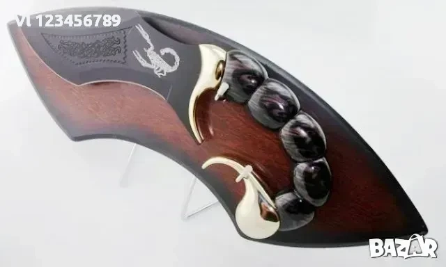 Колекционерски нож с форма и дизайн на Скорпион+стойка, снимка 4 - Колекции - 52777096