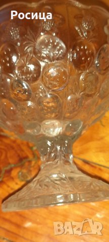 Стъклена бомбониера (фруктиера) Намаление , снимка 2 - Декорация за дома - 43515967