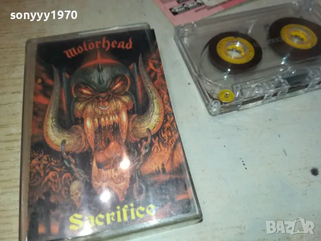 MOTORHEAD SACRIFICE-AUDIO TAPE 3012241442, снимка 12 - Аудио касети - 48498214