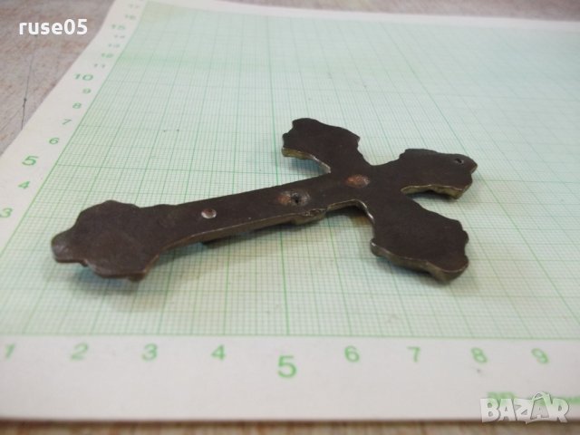 Кръст бронзов с разпятието - 41,79 гр., снимка 5 - Други ценни предмети - 28401083