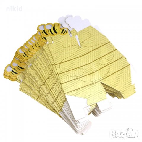 Пчела ПЧЕЛИ картонена кутия кутии за лакомства подаръци рожден ден парти картонени кутийки, снимка 2 - Други - 27090539