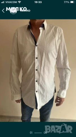 Мъжко сако и риза Hugo Boss lanificio tesse biella super 100, снимка 7 - Сака - 50779090