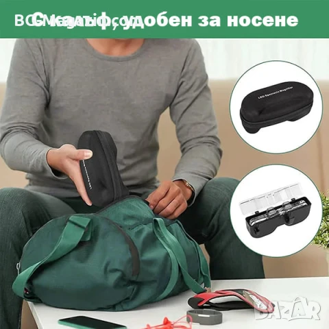 Професионална увеличителна лупа за глава очила LED осветление за четене шиене гоблени бродиране, снимка 6 - Други инструменти - 50919261