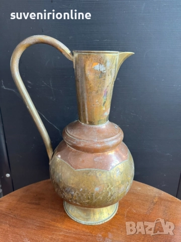 Стара месингова кана , снимка 2 - Антикварни и старинни предмети - 51669149