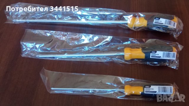 Отвертка дълга Philips Deli Tools PH0x150mm / PH2x200mm / PH3x300mm звезда кръстата , снимка 1