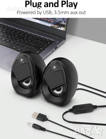 Компютърни тонколони, RGB, 10W, USB захранване, снимка 4 - Тонколони - 53240057