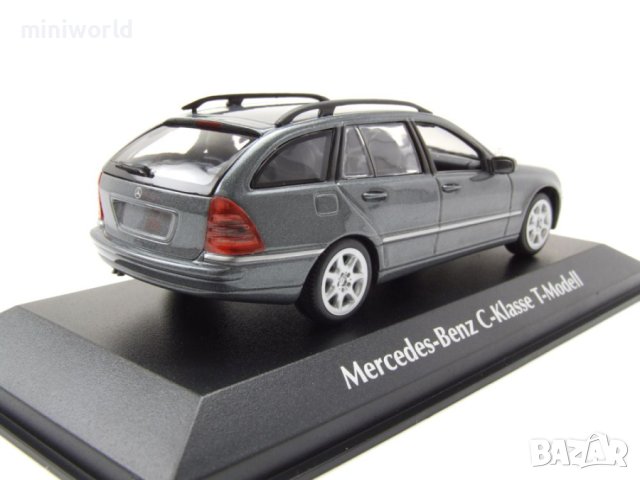 Mercedes C-Klasse T-Modell S203 Kombi 2001 - мащаб 1:43 Maxichamps моделът е нов в PVC дисплей-кейс, снимка 12 - Колекции - 40439228