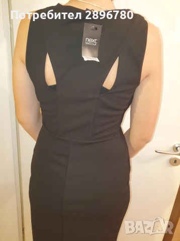 Нова черна рокля Next, размер М, снимка 4 - Рокли - 52597261