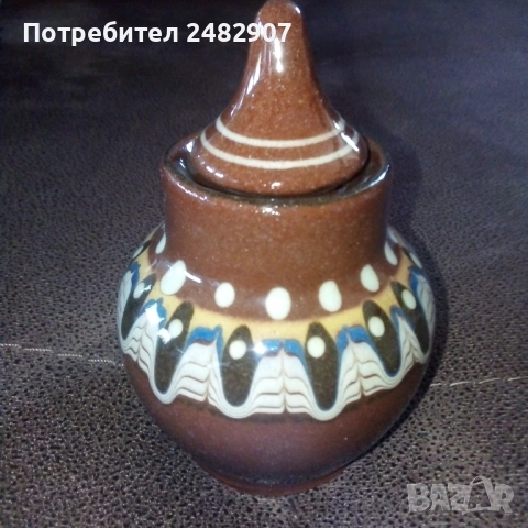 Стара глинена захарница