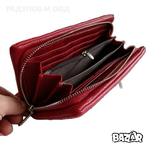 Дамско кожено портмоне с каишка за ръката /7219/, снимка 6 - Портфейли, портмонета - 43359592