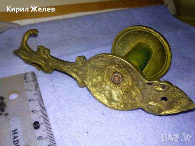 СТАРА КРАСИВО ФЛОРАЛНО ОРНАМЕНТИРАНА БРОНЗОВА РЕТРО ЗАКАЧАЛКА За ПОРТМАНТО 42745, снимка 14 - Антикварни и старинни предмети - 43827938