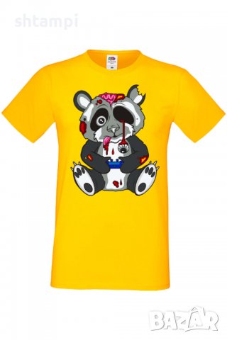 Мъжка тениска Panda Bear Zombi Gamer STAGE Изненада,Повод,Подарък,Празник, снимка 2 - Тениски - 37652880