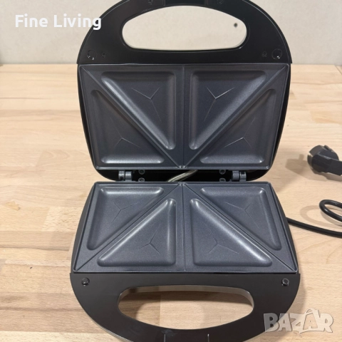 Уред за сандвичи Royal Swiss SLS1057C, 750W, незалепващи плочи, регулирем термостат, снимка 5 - Тостери - 52140421