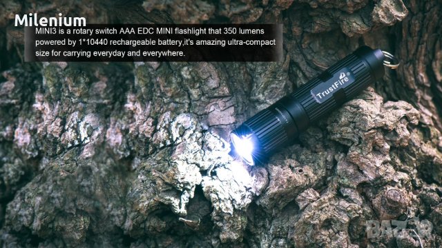 Мини фенер за ключодържател Trustfire Mini3 EDC LED, снимка 3 - Друга електроника - 43866028