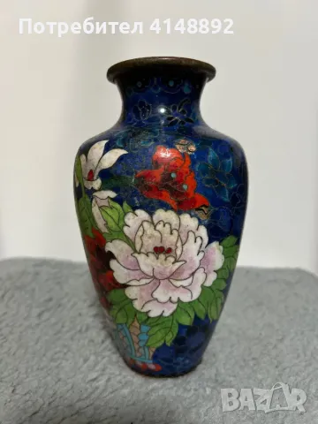 Китайска ваза клоазон, снимка 4 - Вази - 48501732