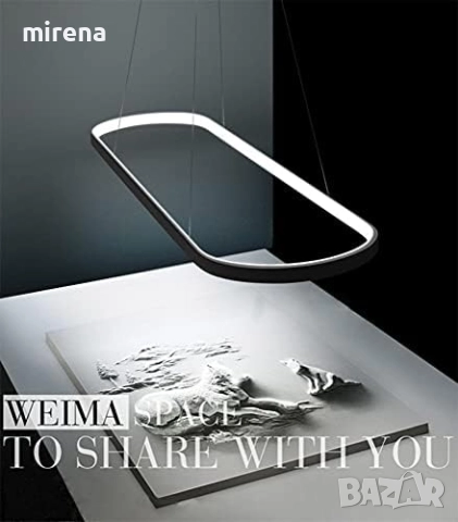 Лед LED висящ полилей, Висяща лампа за трапезна маса с дистанционно управление 203-1, снимка 6 - Лампи за таван - 51527964