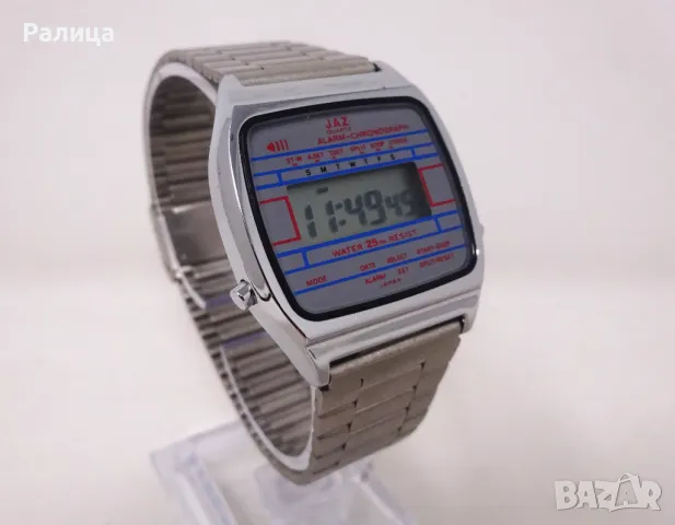 Неизползван японски мъжки електронен часовник JAZ, хронограф, снимка 3 - Мъжки - 47483146