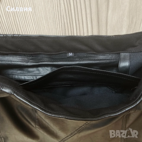 Чисто нова черна дълга лъскава кожена пола с колан, размер "M", снимка 9 - Поли - 52670227