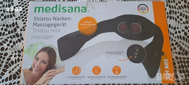 Нов шиацу масажор за врат и рамене и загряване/ Medisana NM A85