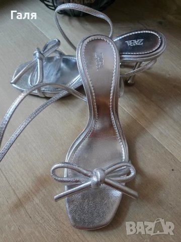 Сандали ZARA с панделка , снимка 3 - Сандали - 51149048