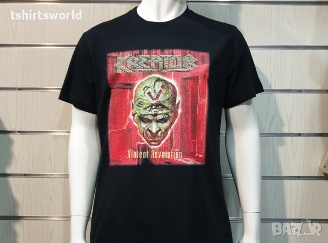 Нова мъжка тениска с дигитален печат на музикалната група Kreator (Криейтър)- Violent Revolution , снимка 5 - Тениски - 36869238