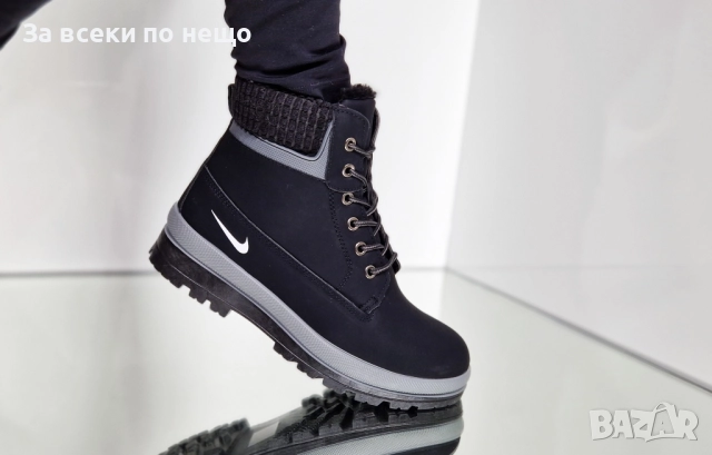 Nike Дамски Черни Меки И Топли Боти Найк Код P1415, снимка 5 - Дамски боти - 52179761
