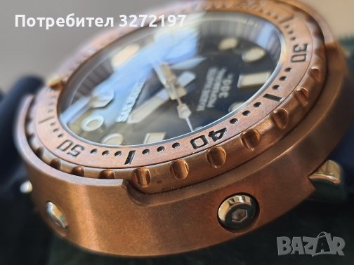 San Martin Tunа-Автоматичен бронзов часовник ,Японски Механизъм NH36А,сапфир,300 м водоустойчив, снимка 3 - Мъжки - 40483951