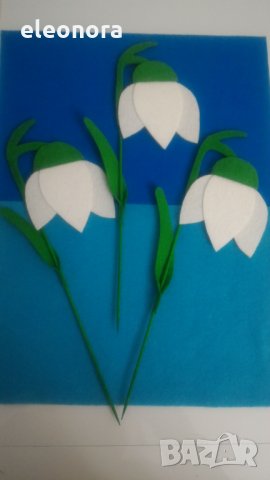 Пролетни цветя от филц, снимка 14 - Други - 20933349