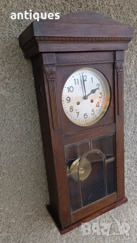 Стенен часовник - Dufa - Largo Gong - Germany - 1920"г., снимка 3 - Антикварни и старинни предмети - 53411419