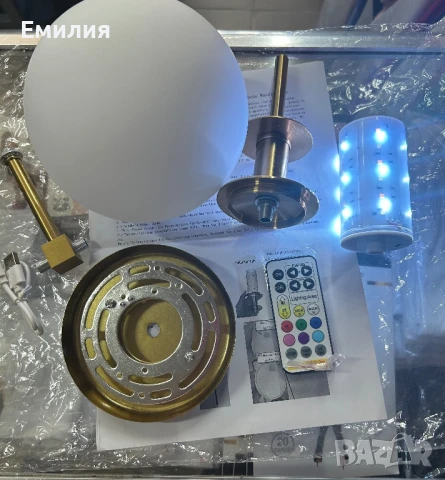 Комплект 2 броя лампи с дистанционно, снимка 5 - Лампи за стена - 51219843