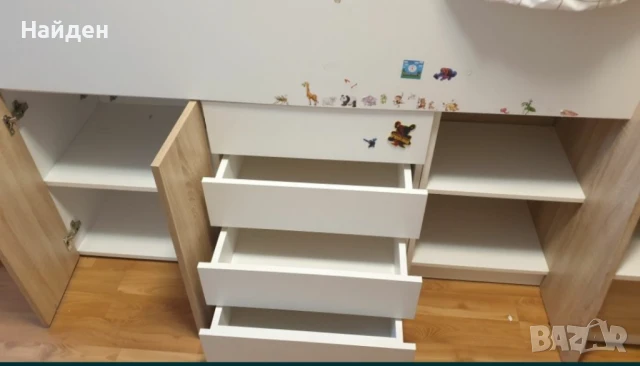 Високо легло за матрак 90/200 в отлично състояние, снимка 6 - Спални и легла - 51257710