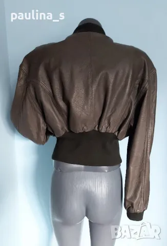 Винтидж / Рядка находка / Естествена кожа яке "Clan" / голям размер , снимка 10 - Якета - 48052592