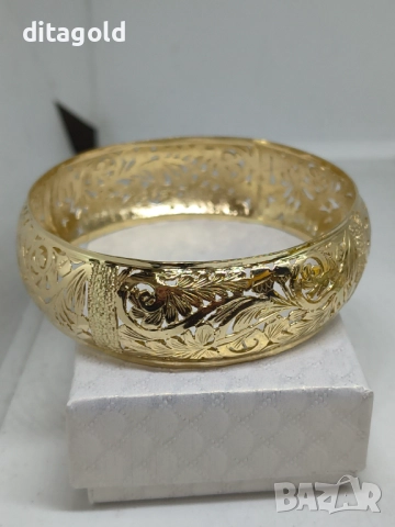 Масивна 14К златна гривна класически модел, нова, 35 гр, снимка 7 - Гривни - 52703889