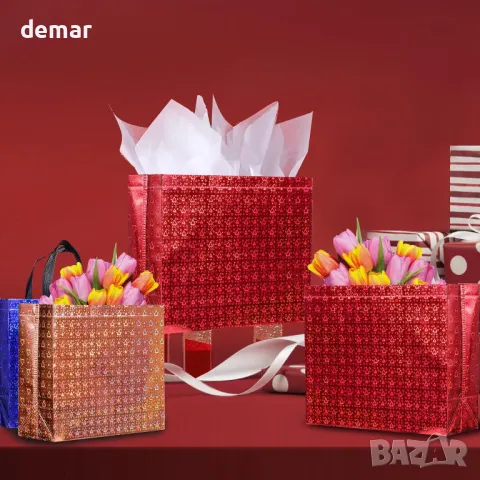 Чанти за подаръци, за Св. Валентин, 8ми Март и други празници, 12 броя, снимка 6 - Романтични подаръци - 49857207