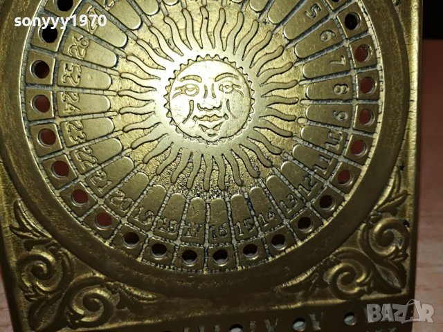 КАЛЕНДАР-МЕД/МЕСИНГ-ВНОС ФРАНЦИЯ 1311221651, снимка 11 - Антикварни и старинни предмети - 38658168