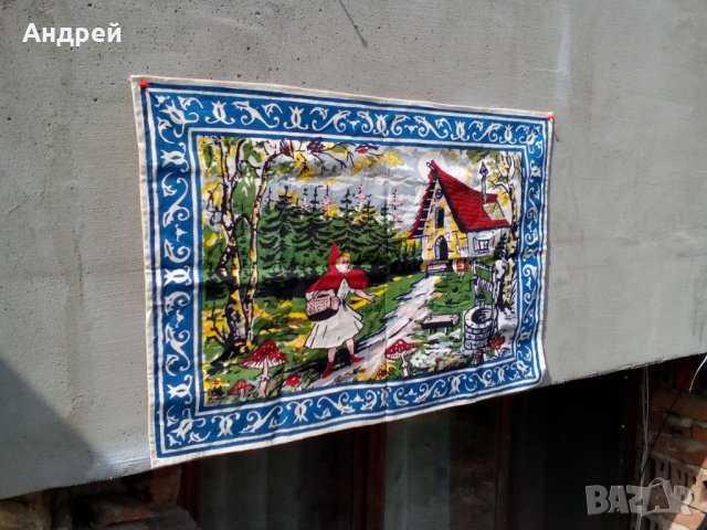 Стар ковьор Червената Шапчица,покривка за стена, снимка 4 - Антикварни и старинни предмети - 26309342