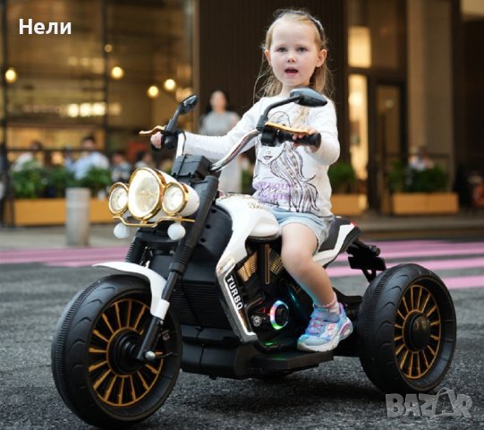 Акумулаторен MOTOR ТУРБО 12V батерия,MP3 плейър, с меки гуми с Кожена седалка, снимка 5 - Детски велосипеди, триколки и коли - 43684087