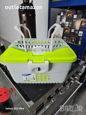 Trixie Mini-Capri транспортна кутия 40x22x30см светло сиво/синьо за гризачи, снимка 5 - За гризачи - 52737764