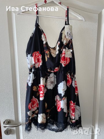 Разкошен елегантен топ флорален принт цветя нов етикет , снимка 2 - Корсети, бюстиета, топове - 40257337