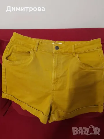 Къси дънкови дамски паталони размер L, снимка 3 - Къси панталони и бермуди - 48552505