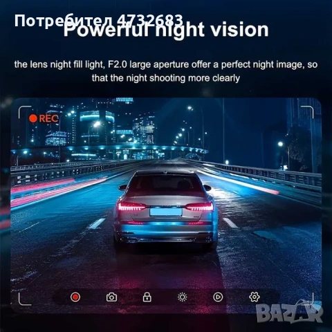 Видеорегистратор 1080P с предна и задна камера + 32GB SD карта, снимка 5 - Аксесоари и консумативи - 53420019