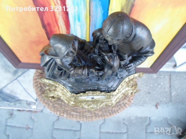 Рядък Каминен Часовник Бронз/Мрамор/Франция/ЛУИ 16/.0к.1850, снимка 13 - Антикварни и старинни предмети - 35601152