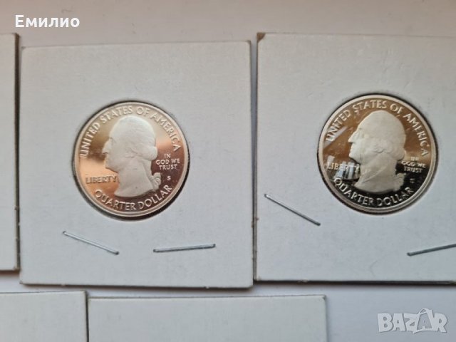 USA 🇺🇸 SET 5 COINS. 25 CENTS 2019-S PROOF CLAD DCAM , снимка 8 - Нумизматика и бонистика - 32295632