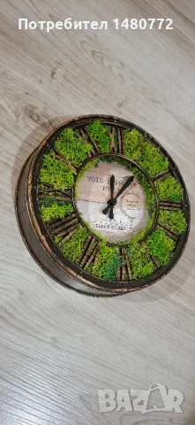 Стенен часовник със скандинавски мъх , снимка 15 - Стенни часовници - 48490646