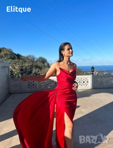 ⭐️Дълги сатенени рокли с цепка