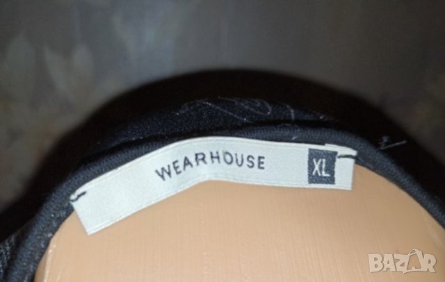 Wearhouse XL-Официална  еластична туника/рокля/ в черно с абстрактни сребристи фигури , снимка 12 - Туники - 43420143