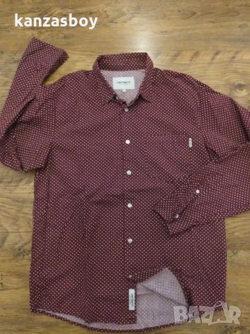 carhartt l/s dots shirt -  страхотна мъжка риза КАТО НОВА , снимка 4 - Ризи - 35246620