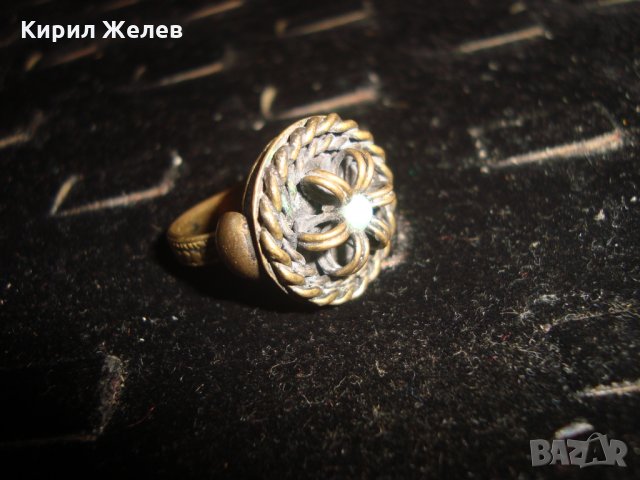 19 ВЕК ВЪЗРОЖДЕНСКИ ТРАДИЦИОНЕН ТЮРКОАЗЕН ПРЪСТЕН БРОНЗ САЧАН МАЙСТОРСКА СТАРА ИЗРАБОТКА 22208, снимка 12 - Антикварни и старинни предмети - 33051710