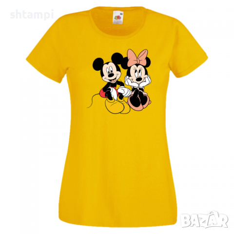 Дамска тениска Mickey & Minnie 5 Мини Маус,Микки Маус.Подарък,Изненада,, снимка 10 - Тениски - 36526243
