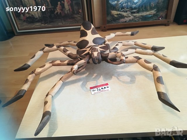 ОГРОМЕН ДЪРВЕН РАК С 8 КРАКА 90Х70СМ 1404211815, снимка 6 - Антикварни и старинни предмети - 32549316